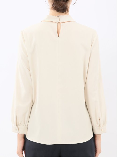 ボウタイ 長袖プルオーバーブラウス