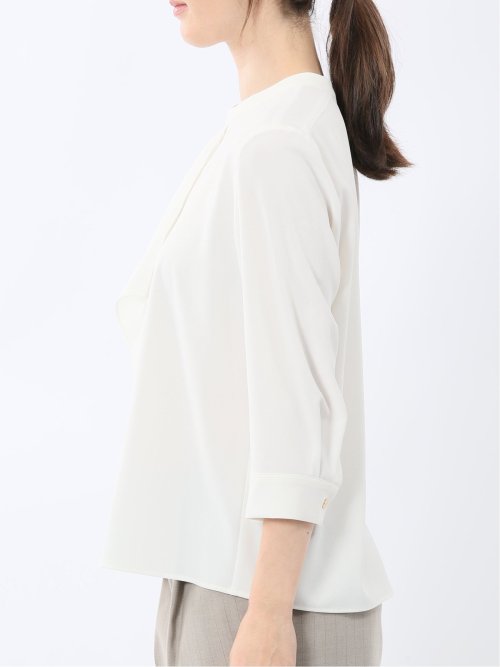 ラッフルフリル 7分袖 プルオーバー ブラウス