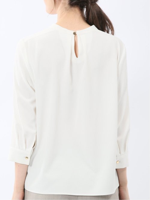 ラッフルフリル 7分袖 プルオーバー ブラウス