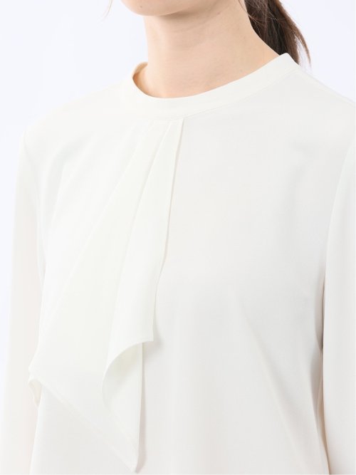 ラッフルフリル 7分袖 プルオーバー ブラウス