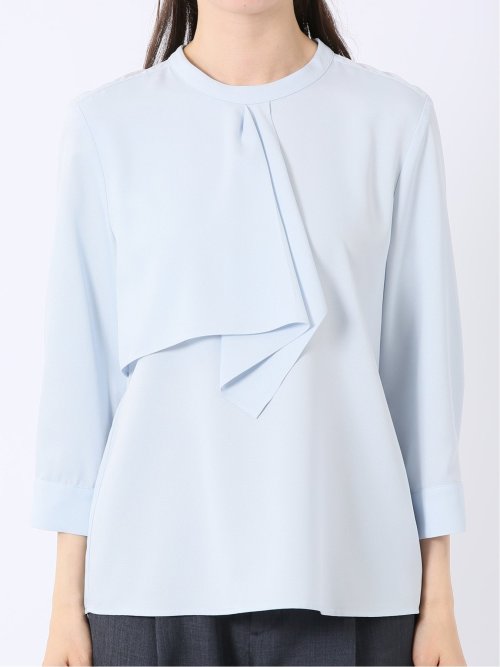 ラッフルフリル 7分袖 プルオーバー ブラウス