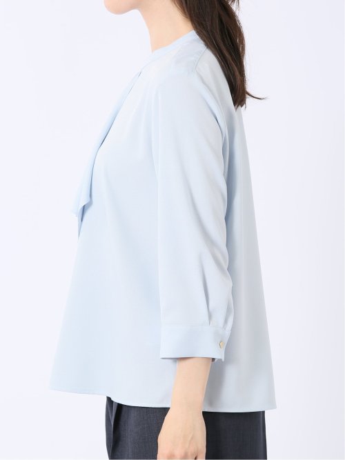 ラッフルフリル 7分袖 プルオーバー ブラウス