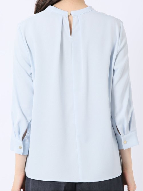 ラッフルフリル 7分袖 プルオーバー ブラウス