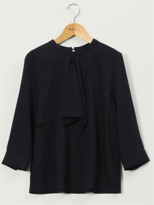 ラッフルフリル 7分袖 プルオーバー ブラウス