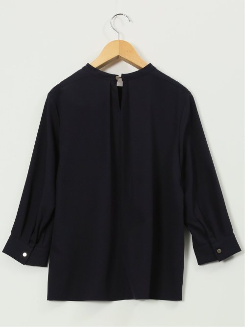 ラッフルフリル 7分袖 プルオーバー ブラウス