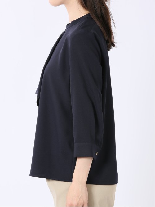 ラッフルフリル 7分袖 プルオーバー ブラウス