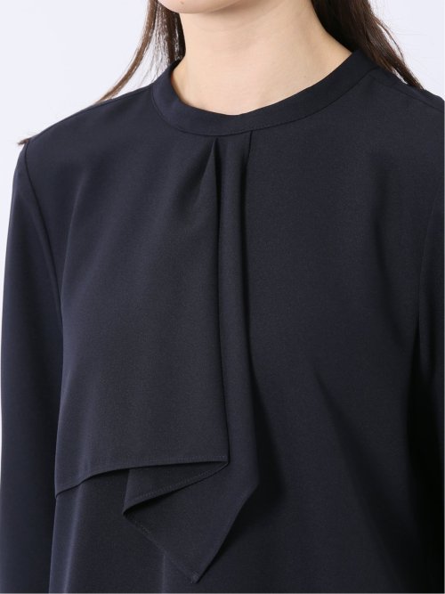 ラッフルフリル 7分袖 プルオーバー ブラウス