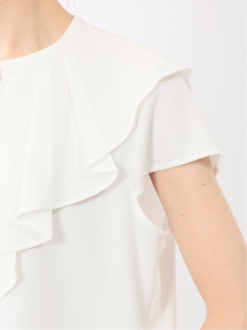 フリル ノースリーブブラウス