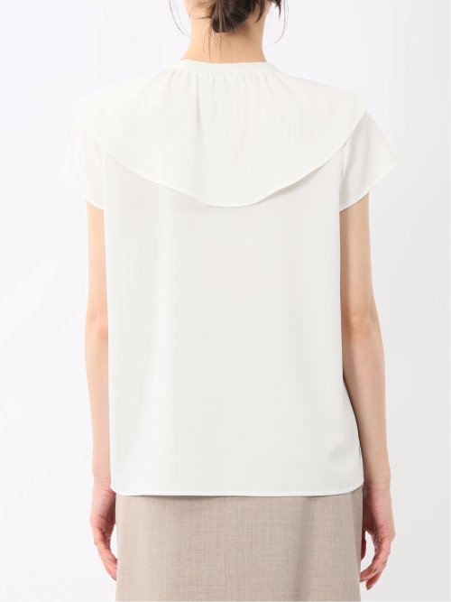 フリル ノースリーブブラウス