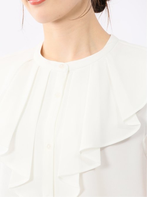 フリル ノースリーブブラウス