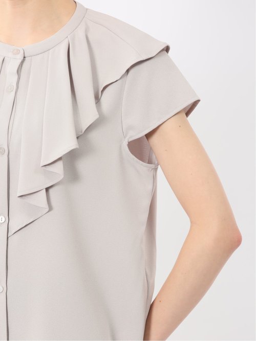 フリル ノースリーブブラウス