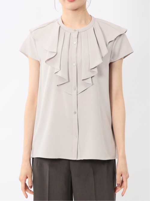 フリル ノースリーブブラウス