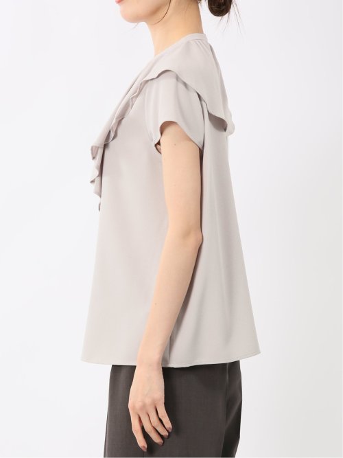 フリル ノースリーブブラウス