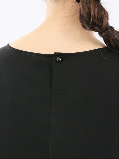 パイピングフリル 長袖プルオーバーブラウス