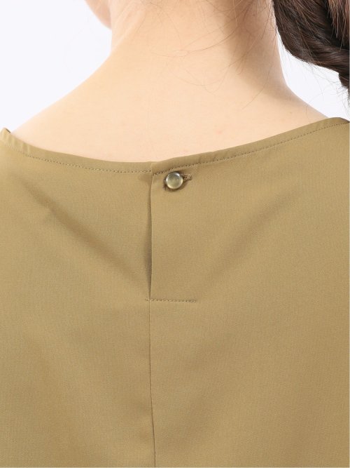 パイピングフリル 長袖プルオーバーブラウス