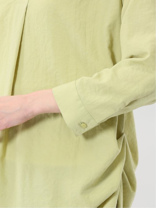 脇タックかぶり スキッパーシャツチュニック