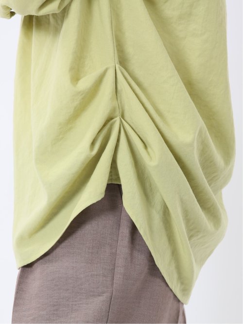 脇タックかぶり スキッパーシャツチュニック