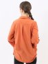 袖リボンかぶり スキッパーシャツチュニック