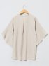 袖フレア前開き マオカラーシャツチュニック
