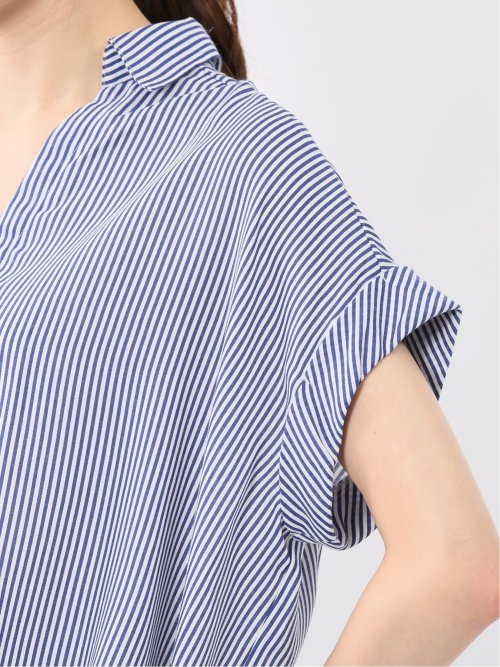 フロントタックかぶり スキッパーシャツ