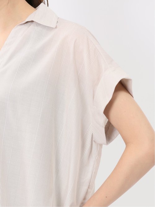 フロントタックかぶり スキッパーシャツ