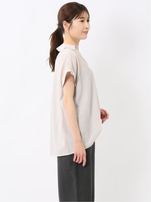 フロントタックかぶり スキッパーシャツ