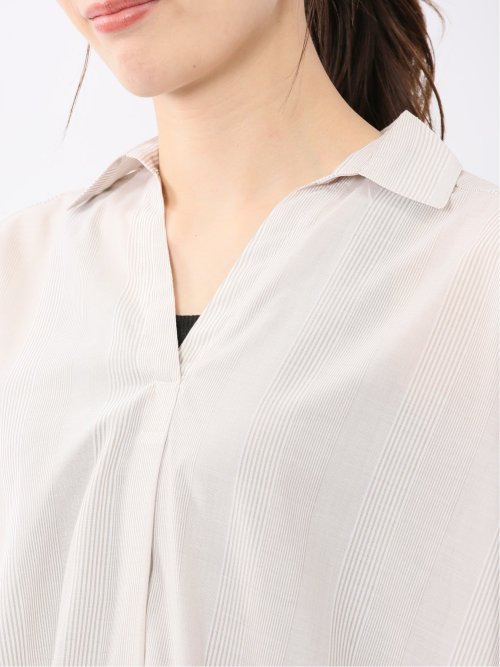 フロントタックかぶり スキッパーシャツ