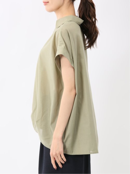 フロントタックかぶり スキッパーシャツ