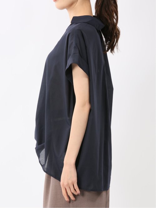 フロントタックかぶり スキッパーシャツ