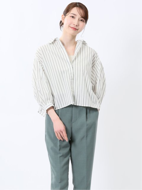 ランタンスリーブ ショートシャツ