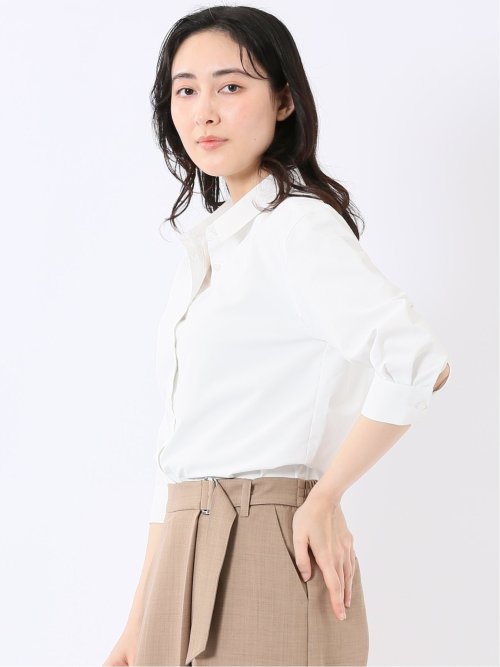 汗染み防止 UVカット 防シワ 7分袖 ブラウス
