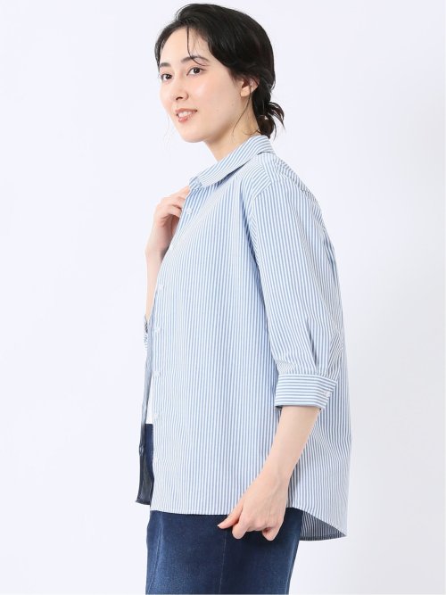 汗染み防止 UVカット 防シワ 7分袖 ブラウス