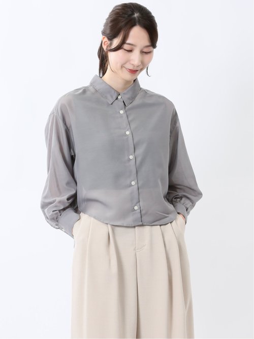ショート シアー長袖シャツ
