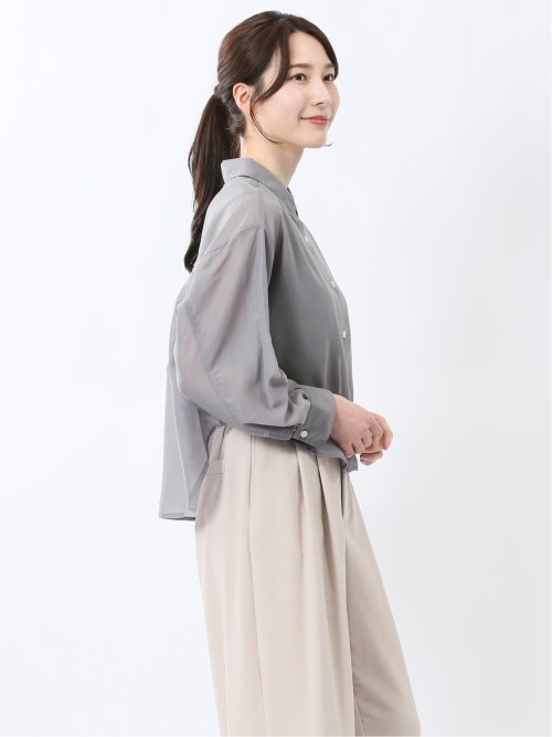 ショート シアー長袖シャツ