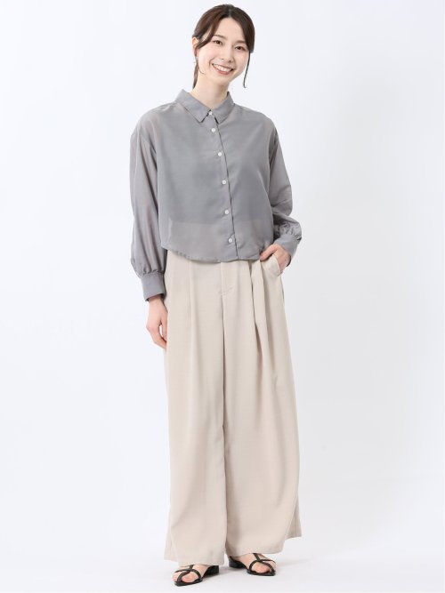 ショート シアー長袖シャツ