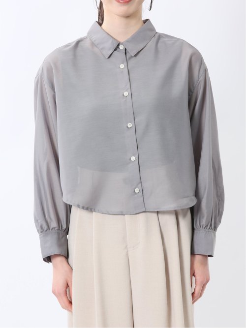 ショート シアー長袖シャツ