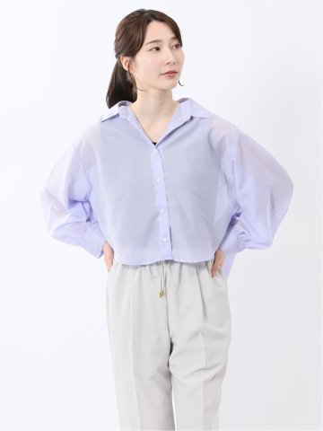 ショート シアー長袖シャツ