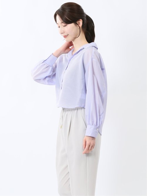 ショート シアー長袖シャツ