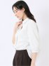 汗染み防止 UVカット 防シワ 7分袖 スキッパー ブラウス