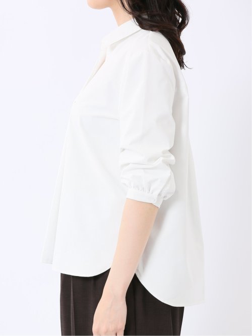 汗染み防止 UVカット 防シワ 7分袖 スキッパー ブラウス