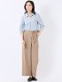 汗染み防止 UVカット 防シワ 7分袖 スキッパー ブラウス