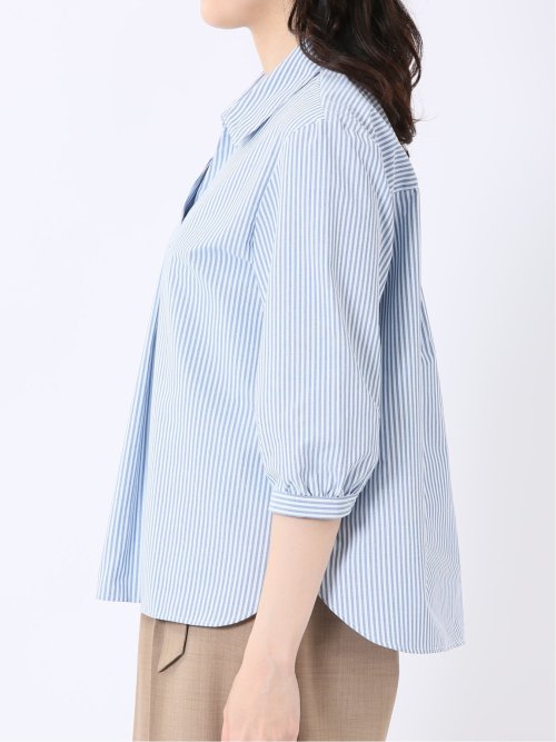 汗染み防止 UVカット 防シワ 7分袖 スキッパー ブラウス