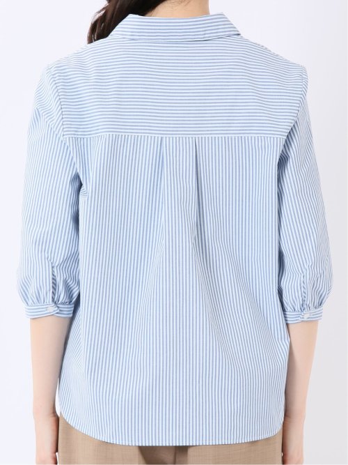 汗染み防止 UVカット 防シワ 7分袖 スキッパー ブラウス