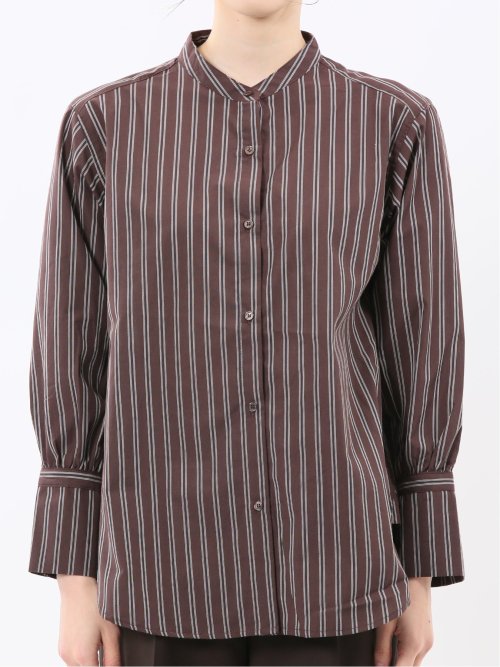 マオカラー 長袖ブラウス