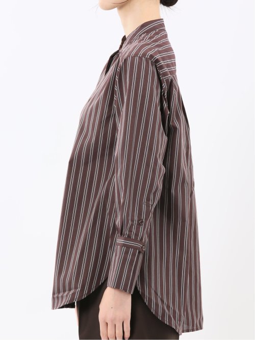 マオカラー 長袖ブラウス