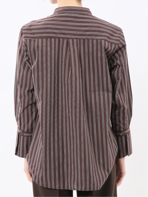 マオカラー 長袖ブラウス