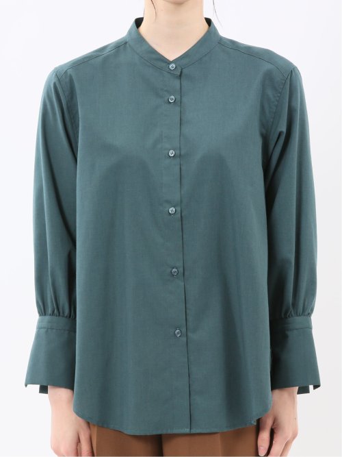 マオカラー 長袖ブラウス