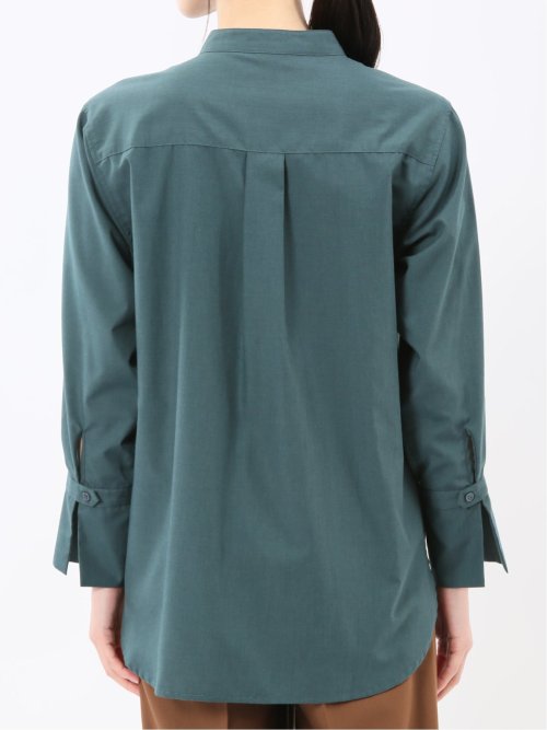 マオカラー 長袖ブラウス