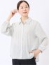ブラウス レディース 長袖 軽量 UV 前開き レギュラーカラー シャツ ややゆったり