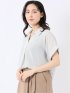 軽量 UVカット 防シワ スキッパー 半袖 プルオーバー ブラウス レディース